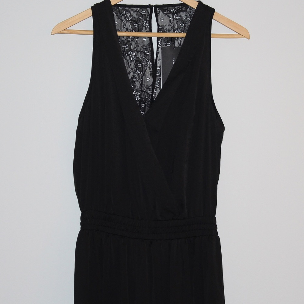 Zara sleeveless silk lace jumper romper NWT - Picture 3 of 8